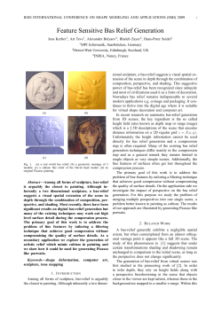 Feature Sensitive Bas Relief Generation