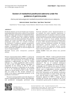 Excision of mediastinal parathyroid adenoma under the guidance of