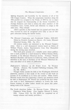 The Missouri Compromise The Missouri Compromise and