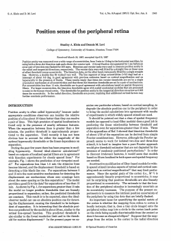 Position sense of the peripheral retina