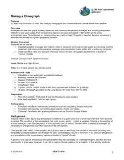 Making a Climograph - UCAR Center for Science Education