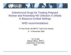 New WHO PMTCT guidelines