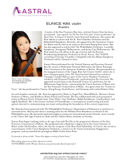 EUNICE KIM, violin