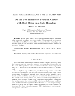 On the Two Immiscible Fluids in Contact with Each Other on a Solid