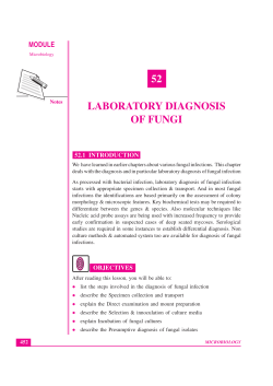 Lesson 52. Laboratory diagnosis of fungal infection`s