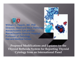 Proposed Modifications and Updates for the Thyroid