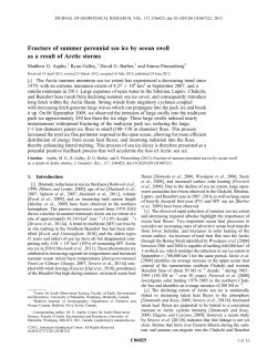 Fracture of summer perennial sea ice by ocean swell as a result of