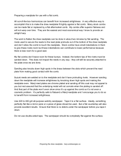 Preparing a reed plate for use with a flat comb.