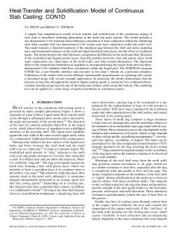 Heat-Transfer and Solidification Model of Continuous Slab Casting