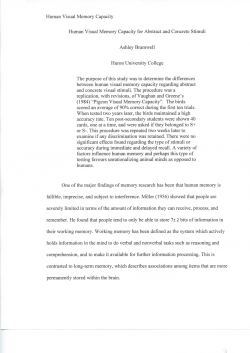 Human Visual Memory Capacity for Abstract and Concrete Stimuli