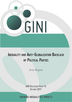 inequality and anti-globalization backlash by political parties
