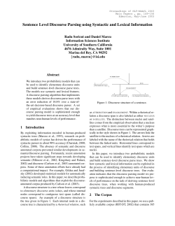 Sentence Level Discourse Parsing using Syntactic and Lexical