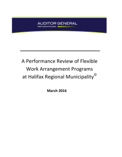A Performance Review of Flexible Work Arrangement Programs at