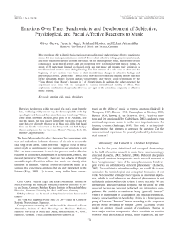 Emotions Over Time: Synchronicity and Development of Subjective