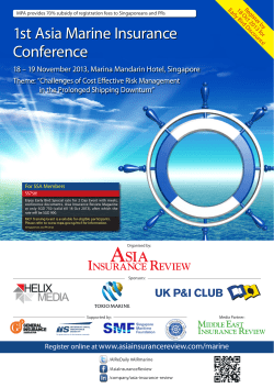 1st Asia Marine Insurance Conference