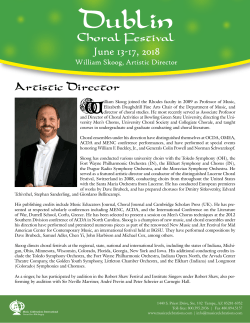 Artistic Director - Dublin Choral Festival