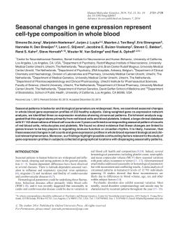Seasonal changes in gene expression represent cell