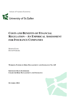 COSTS AND BENEFITS OF FINANCIAL REGULATION &ndash; AN