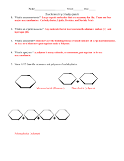 Biochemistry Study Guide