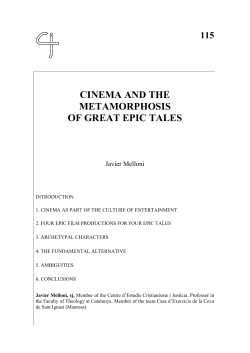 Cinema and the Metamorphosis Of great epic tales