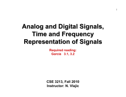 Analog and Digital Signals, Time and Frequency Representation of