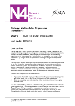 Multicellular Organisms