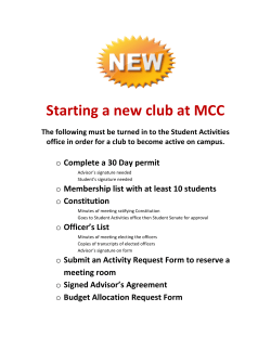 New Club Packet - Manchester Community College