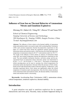 Influence of Iron Ion on Thermal Behavior of Ammonium Nitrate and