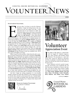 Volunteer - Coastal Maine Botanical Gardens