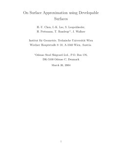 On Surface Approximation using Developable Surfaces