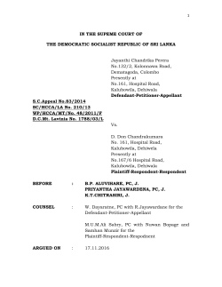 DOC - Supreme Court Sri Lanka