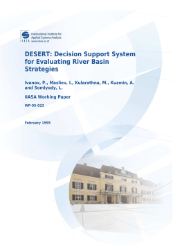 DESERT: Decision Support System for Evaluating