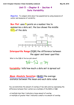 Unit 5 Chapter 8 Section 4 Data Variability.notebook