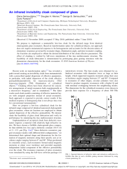An infrared invisibility cloak composed of glass