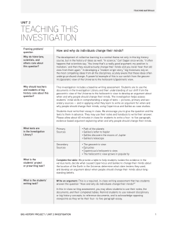 Investigation 2 - Big History Project