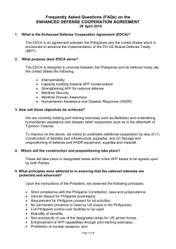 EDCA FAQs - Department of National Defense