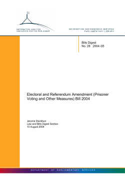 (Prisoner Voting and Other Measures) Bill 2004