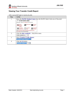 Running a Transfer Credit Report as a Student
