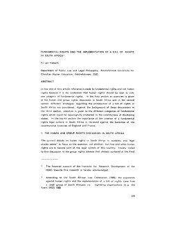 FUNDAMENTAL RIGHTS AND THE IMPLEMENTATION OF A BILL