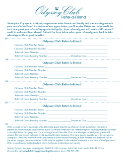 Refer-a-Friend - Voyages to Antiquity