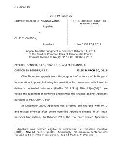 Opinion - Pennsylvania Courts