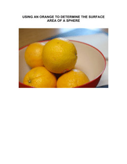 USING AN ORANGE TO DETERMINE THE SURFACE AREA OF A