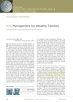 Risk Management for Wealthy Families