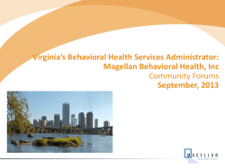 Community forum presentation