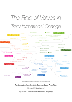 The Role of Values in