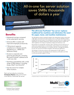 All-in-one fax server solution saves SMBs thousands of dollars a year