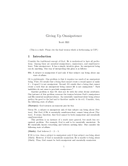 Giving Up Omnipotence