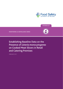 Establishing Baseline Data on the Presence of Listeria