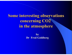 Some interesting observations concerning CO2 in the atmosphere