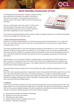 Batch Rancidity Assessment of Nuts